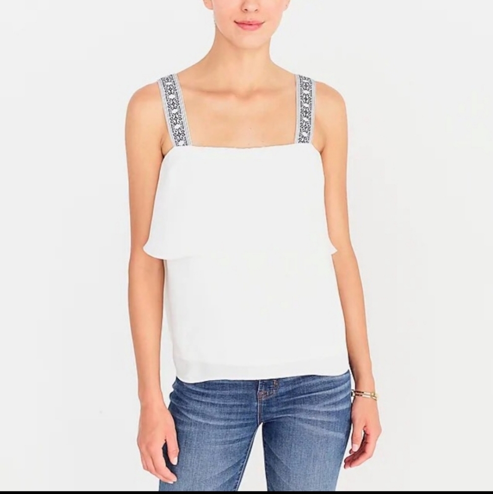 Brand new J.Crew flounce tank top